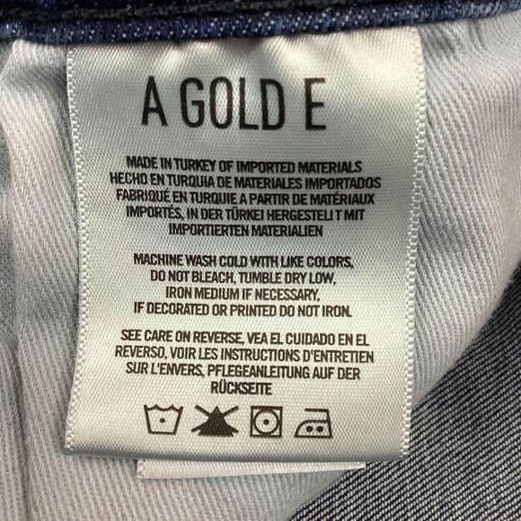 AGOLDE High Rise Distressed Skinny Jeans Blue - Picture 9 of 10